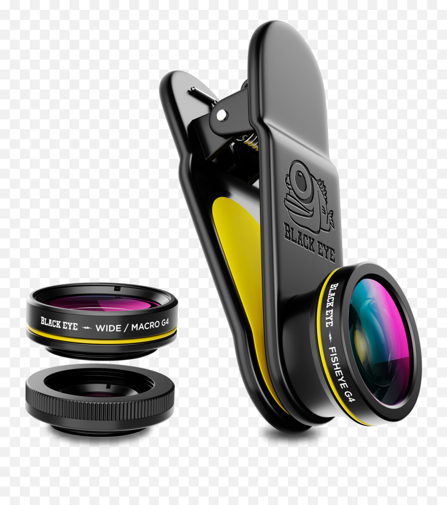 Black Eye 3 - Pack G4 With Wide Angle Macro And Fisheye Lens Optimized For Newer Smartphones Universal Clip Attachment 155 Wideangle 20x Macro Emoji,Black Eye Png