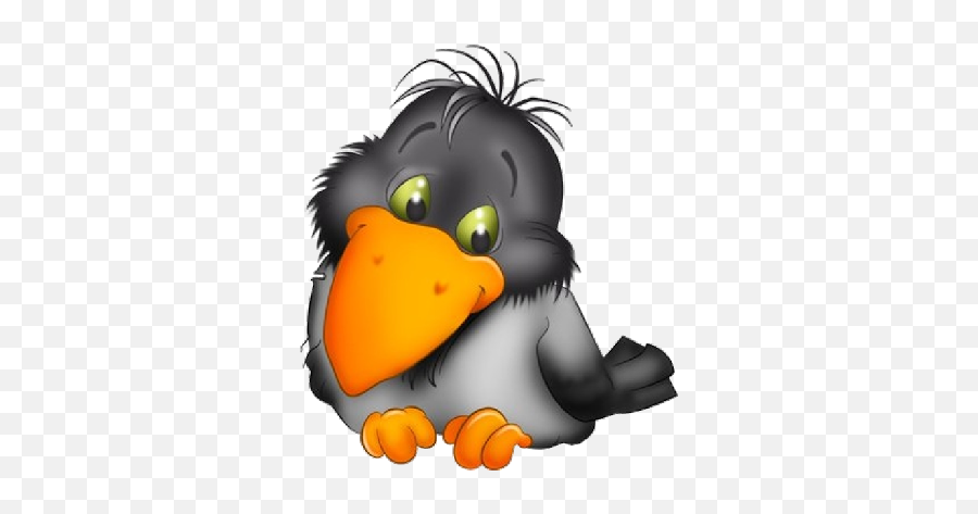 Download Toucan Cartoon Bird Clip Art - Cute Crow Clipart Png Emoji,Bird Clipart