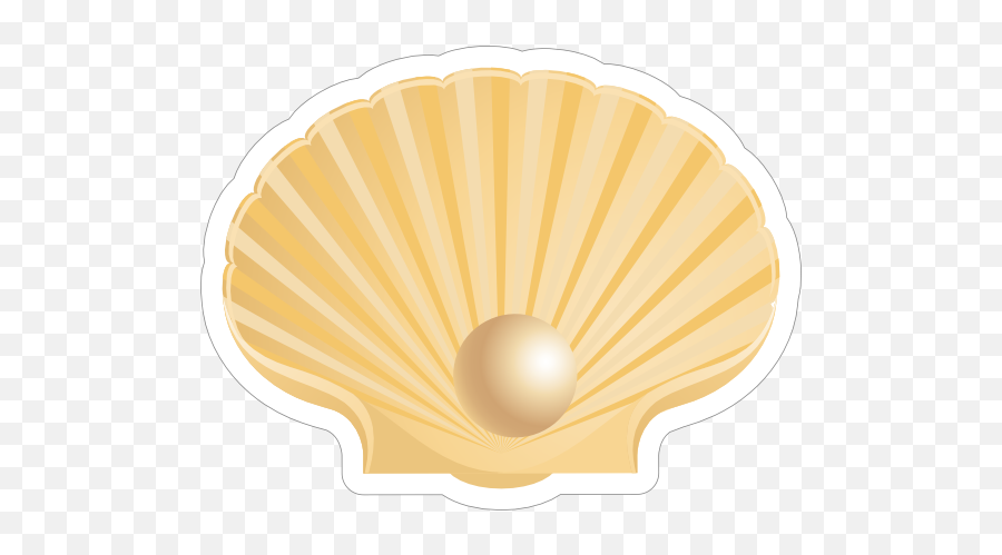 Half Shell And Pearl Sticker Emoji,Half Wreath Clipart