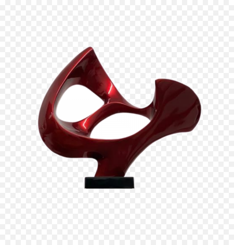 Metallic Red Abstract Mask Floor Sculpture With White Stand Emoji,Red Abstract Png