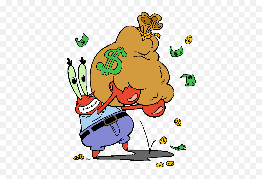 Mr Krabs Money Png - Spongebob Characters Clipart Emoji,Spongebob Clipart