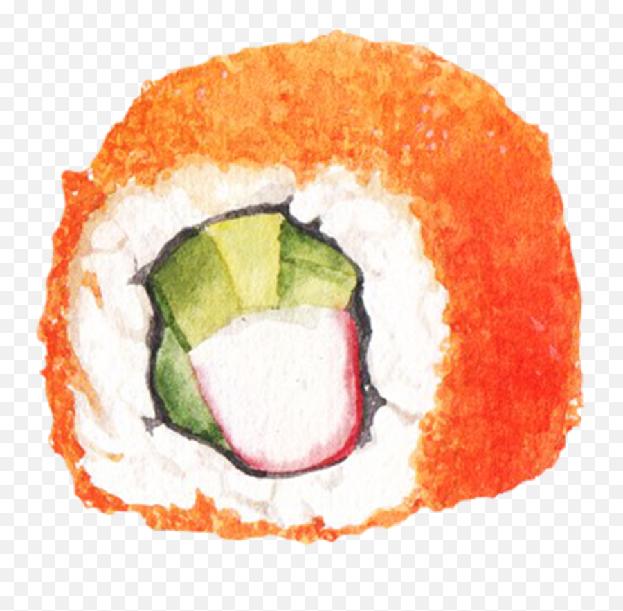 Sushi Png - Sushi Watercolor Png Emoji,Sushi Png
