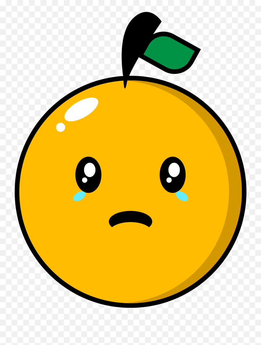 Sad Orange Clip Art Graphic - Sad Orange Clipart Emoji,Lesbian Clipart