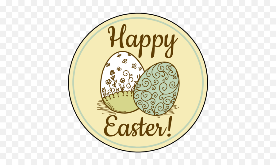 Happy Easter Eggs Label - Printable Happy Easter Stickers Emoji,Easter Eggs Png