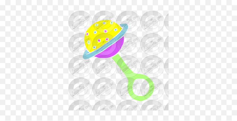 Rattle Stencil For Classroom Therapy - Dot Emoji,Baby Rattle Clipart