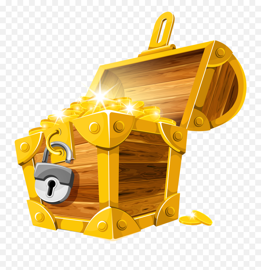 Gold Coins Treasure Chest Clipart - Treasure Hunt Png Emoji,Treasure Clipart