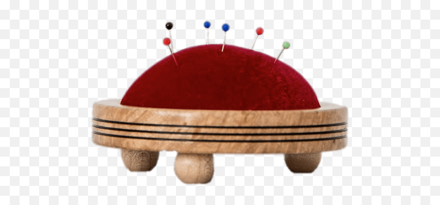 Red Pin Cushion On Wooden Stand Transparent Png - Stickpng Idiophone Emoji,Voodoo Doll Clipart
