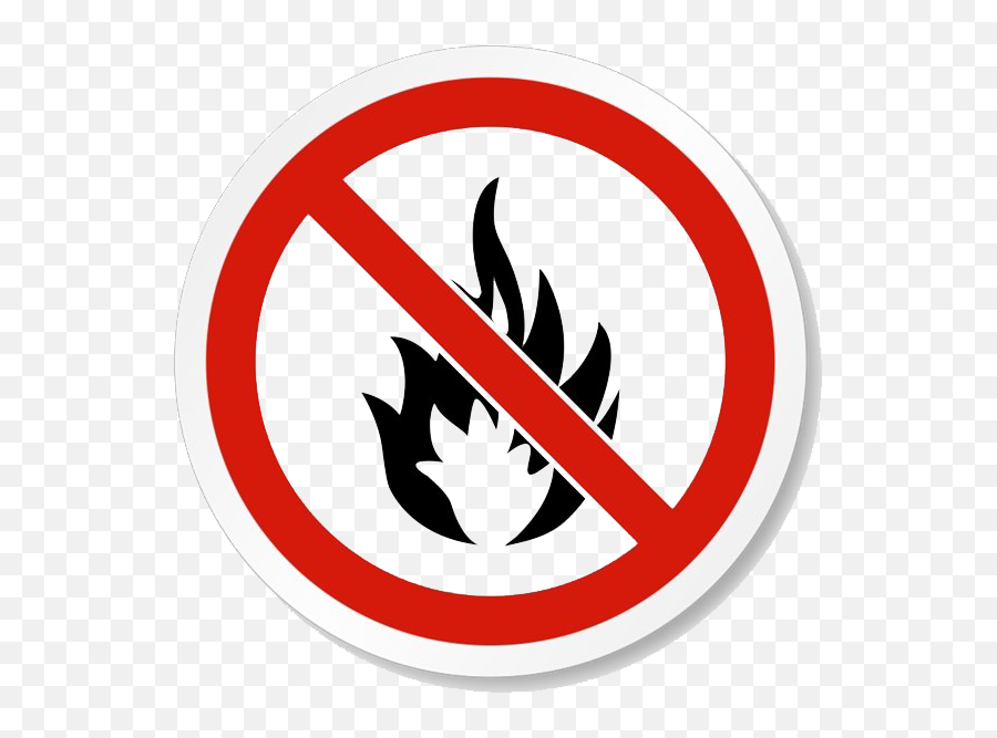 Fire Prevention - No Smoking No Open Flames Sign Emoji,Fire Safety Clipart