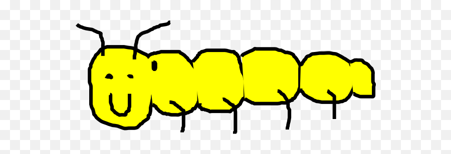 Yellow Caterpillar Clip Art At Clkercom - Vector Clip Art Horizontal Emoji,Caterpillar Clipart