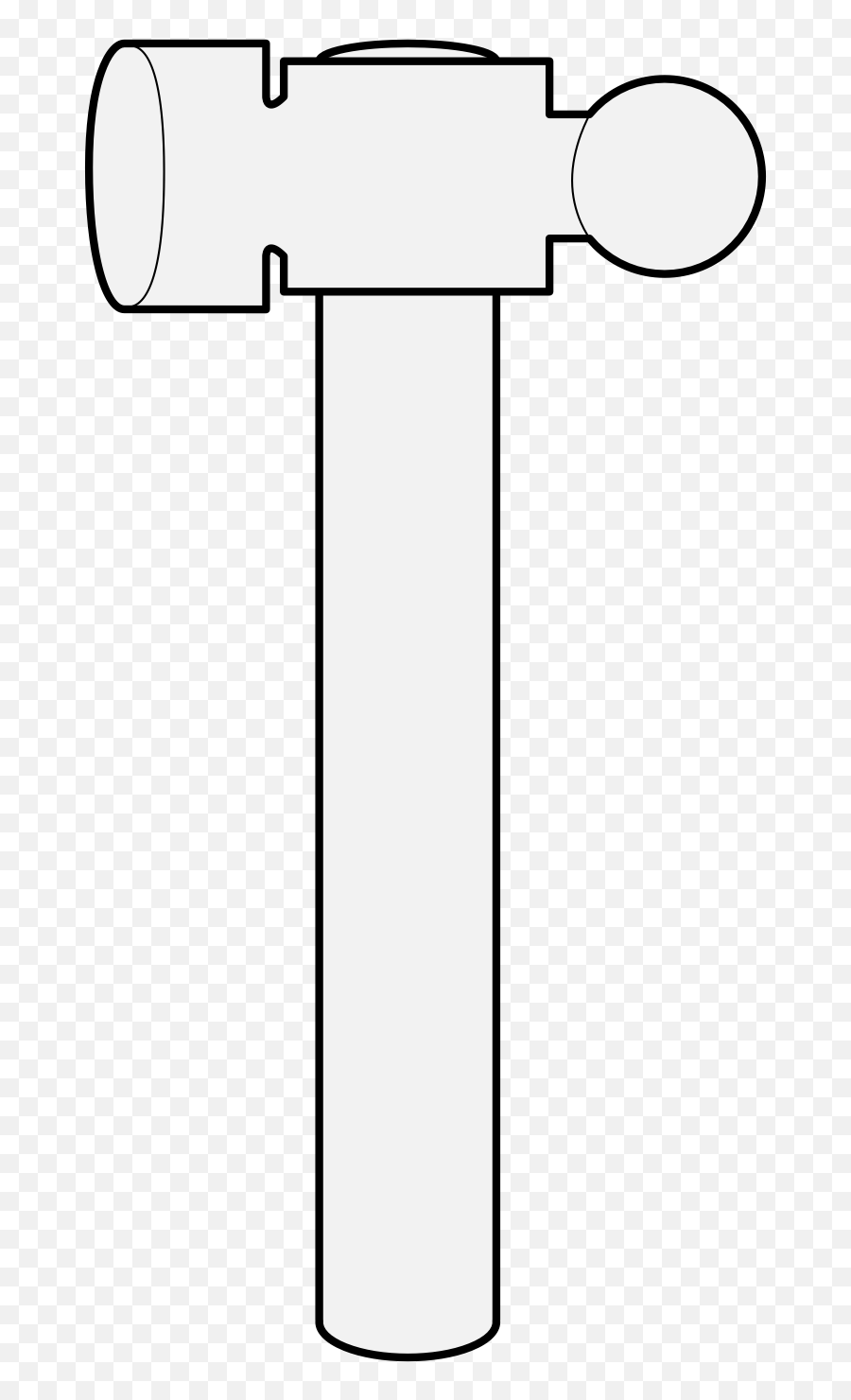 Ball Pean Hammer - Cylinder Emoji,Hammer Clipart Black And White