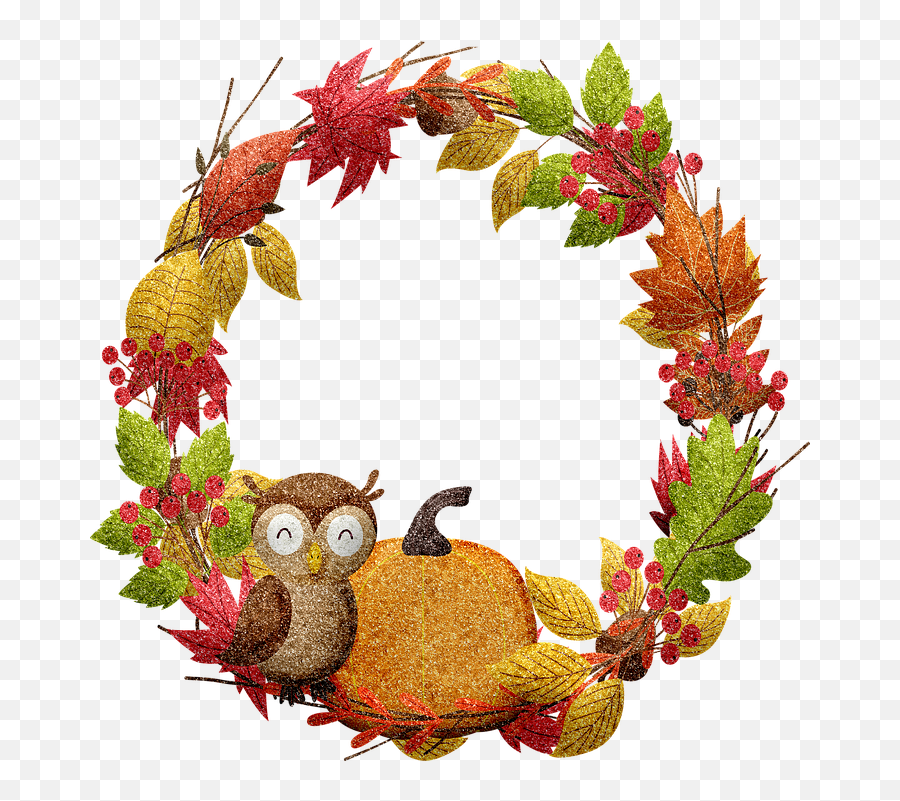 Wreath Floral Autumn - Free Image On Pixabay Emoji,Fall Fest Clipart