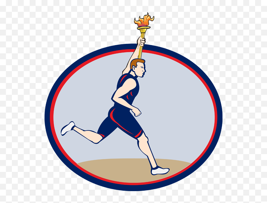 Clipart Info - Olympic Torch Runner Clipart Png Download Olympic Torch Running Vector Emoji,Runner Clipart