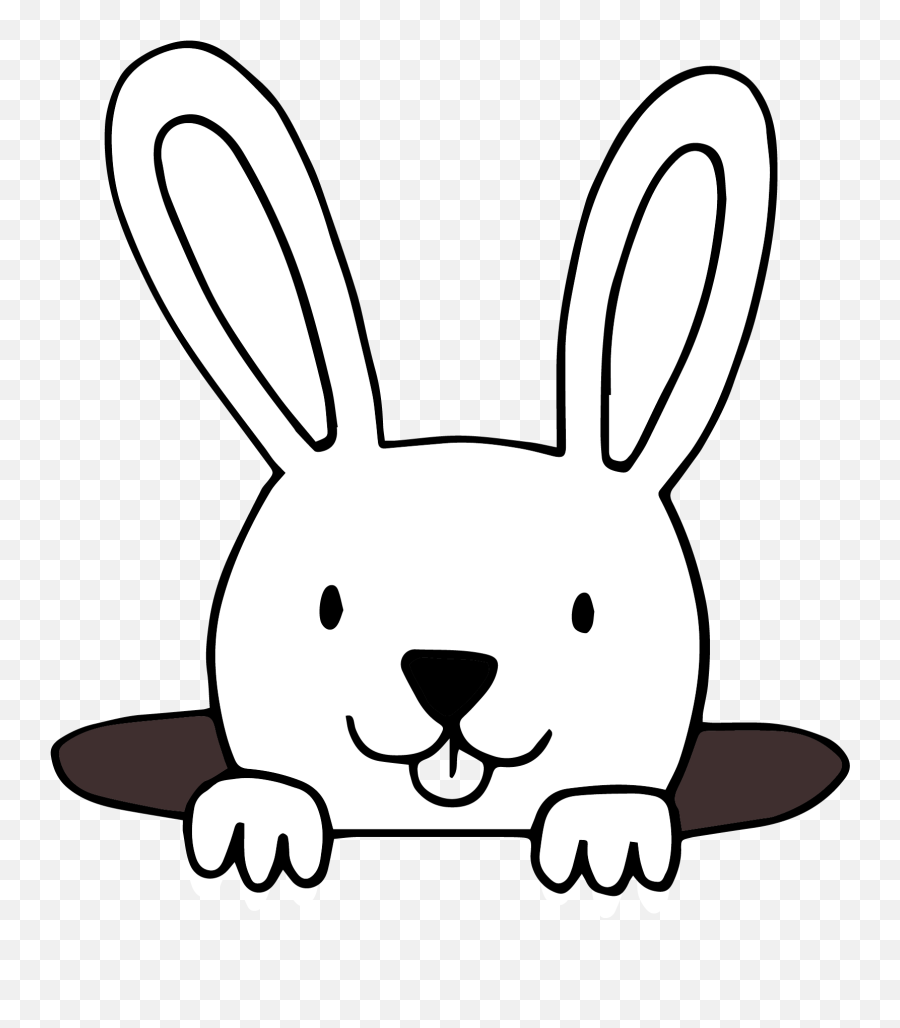 Bunny In Hole Png Picture - Dot Emoji,Rabbit Clipart