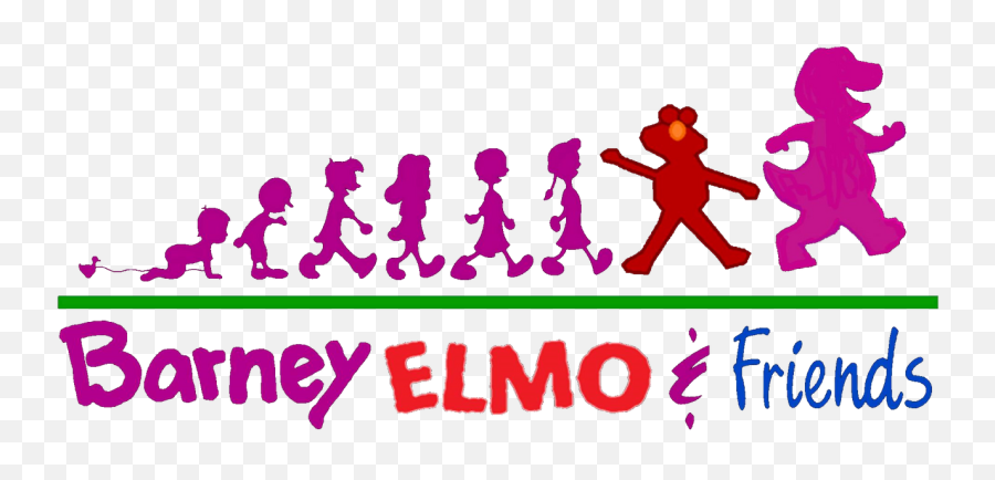 Barney Elmo U0026 Friends Logo By Brandon Tu Elmo And Friends - Barney And Friends Logo Deviantart Emoji,Friends Logo