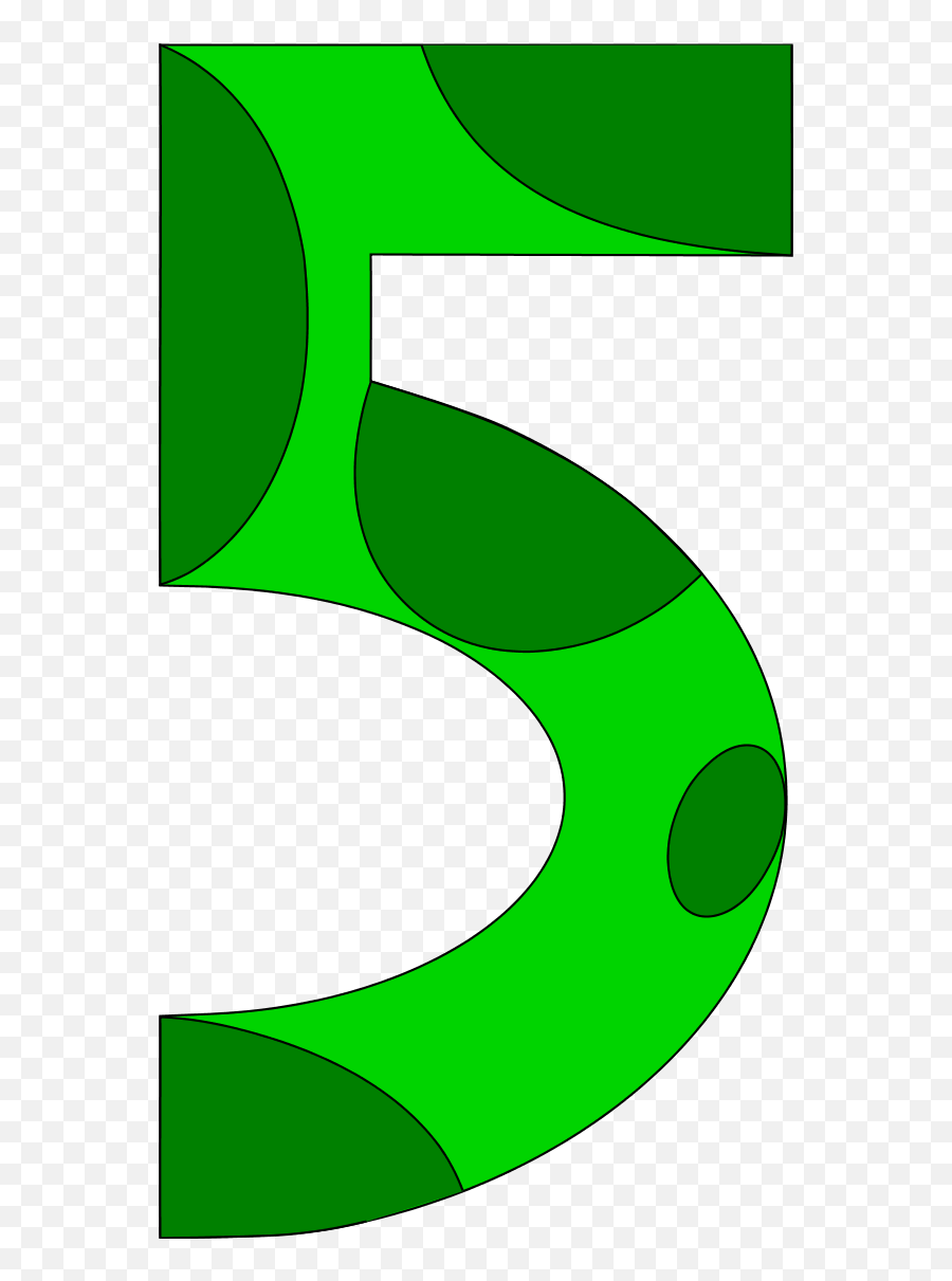 Download Number Fiver - Green Number 5 Clipart Full Size Green Number 5 Clipart Emoji,Green Clipart