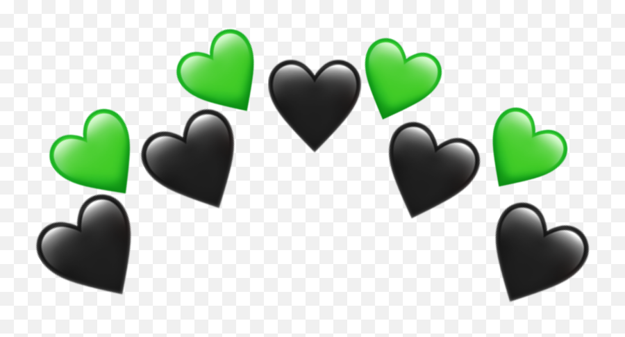 Heart Emojis Crown Emoji Flower Sticker By Sky - Green Heart Crown Transparent,Transparent Heart Emojis