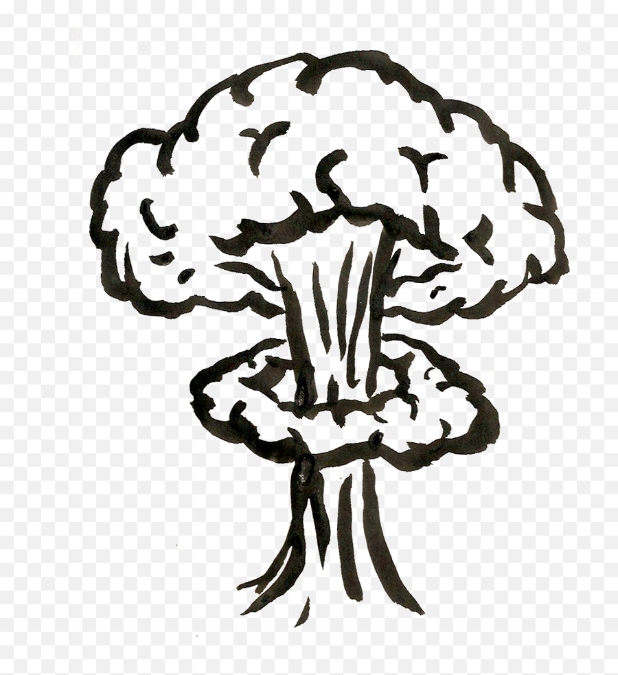Nuclear Explosion Png - Explosion Drawing Easy Emoji,Mushroom Cloud Png