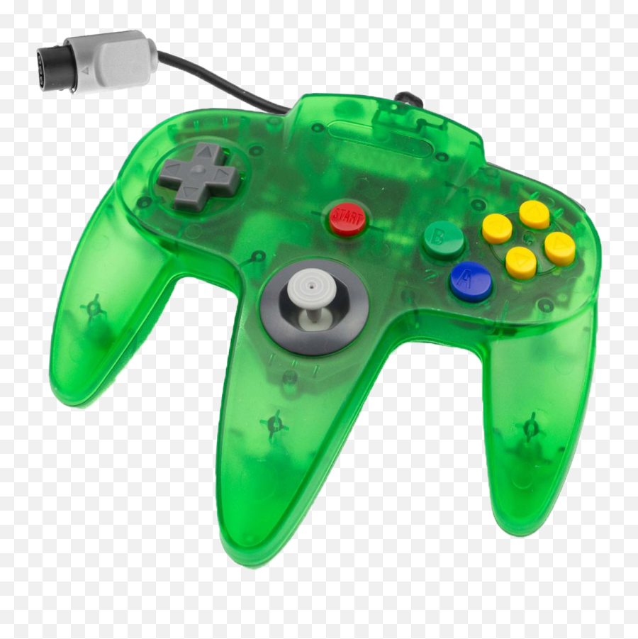 N64 Controller Transparent - Transparent Green N64 N64 Translucent Green Controller Emoji,N64 Logo Png