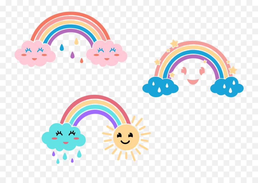 Free Rainbow Svg Cut File Clipart - Full Size Clipart Dot Emoji,Free Rainbow Clipart