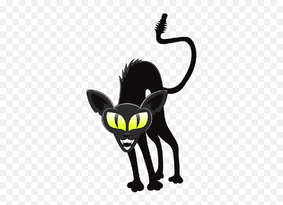 Halloween Black Cat Cartoon - Clip Art Bay Fictional Character Emoji,Black Cat Clipart