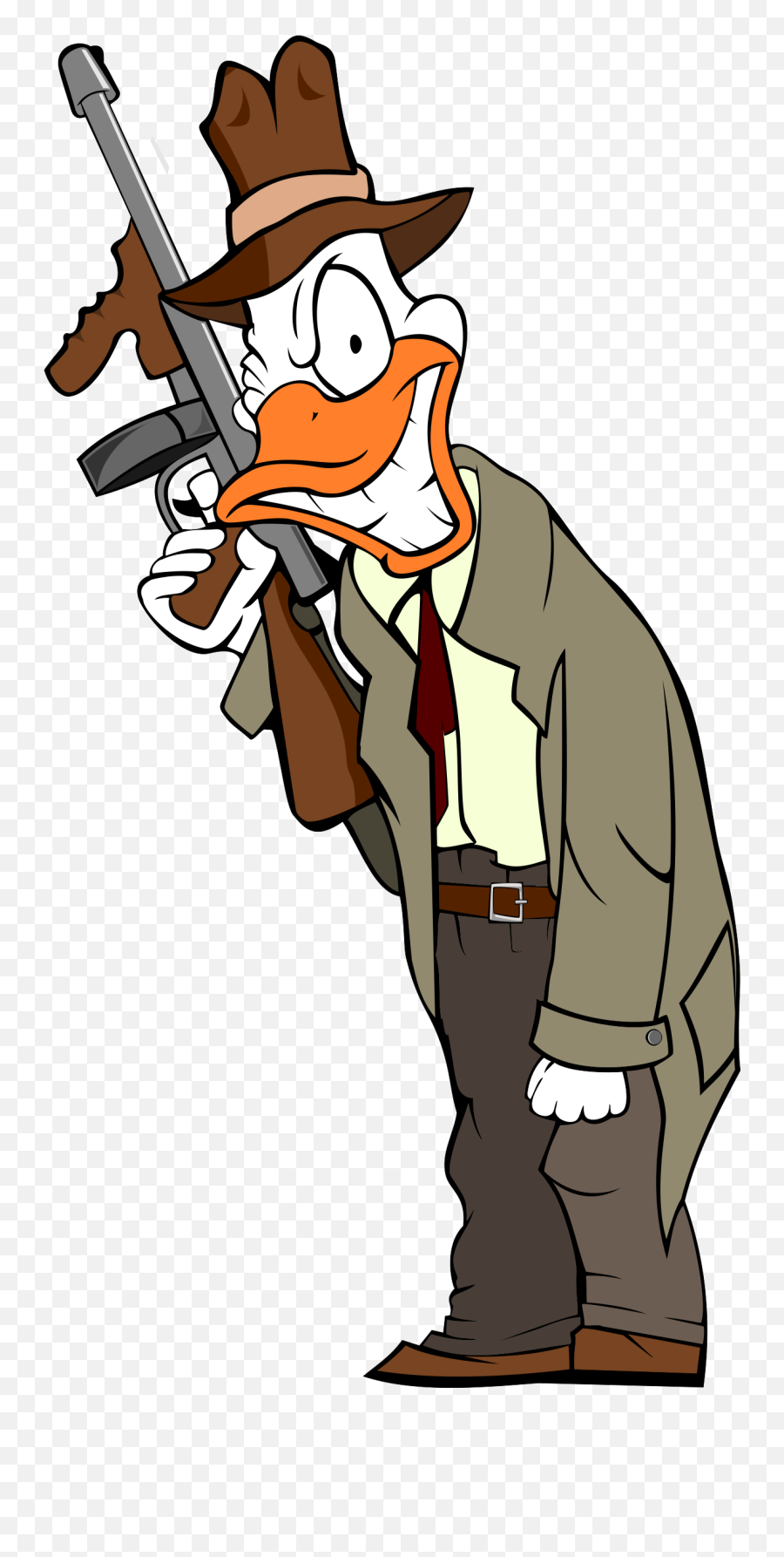 Gangster Crime Duck Vector Clipart - Gangster Duck Hd Png Gangster Duck Emoji,Crime Clipart