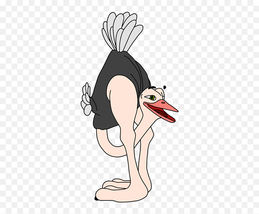 Ostrich Cartoon Ostrich Clipart Ostrich Head Between Legs Emoji,Cartoon Legs Png