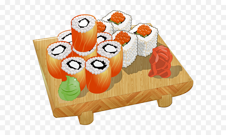 Free Photo Food Asian Sushi Rice Clipart Cuisine Wok - Max Pixel Emoji,Sushi Clipart Black And White