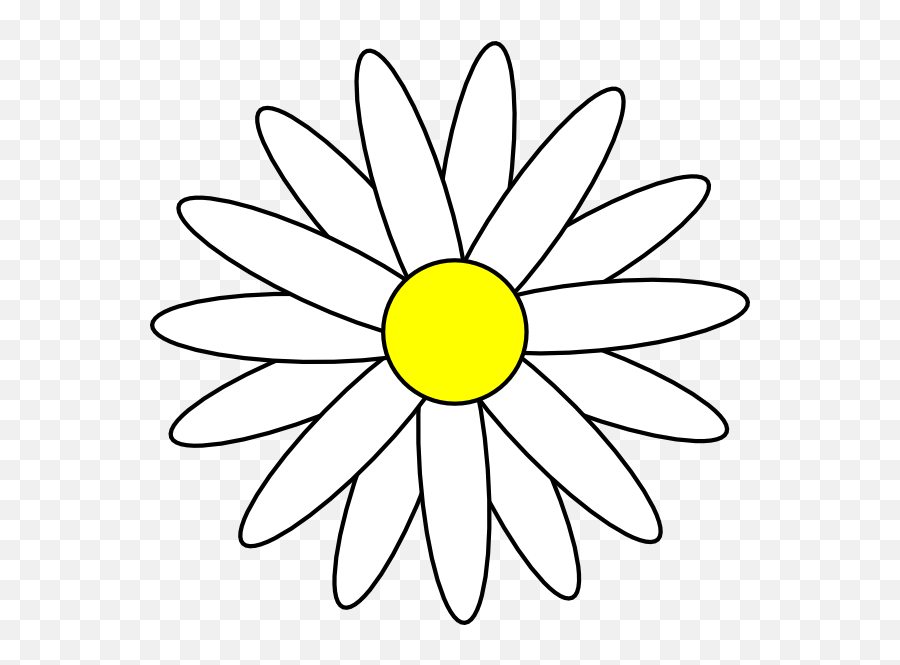 Download Hd This Free Clipart Png Design Of Daisy Clipart Emoji,Black And White Daisy Clipart
