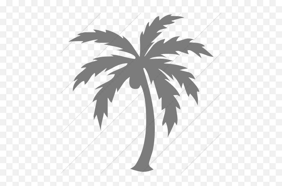 Iconsetc Simple Dark Gray Classica Palm Tree Icon Emoji,Palm Trees Clipart Black And White