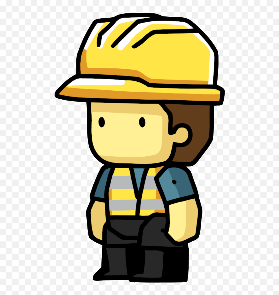 Transparent Construction Worker Clipart - Scribblenauts Construction Worker Transparent Emoji,Construction Worker Clipart