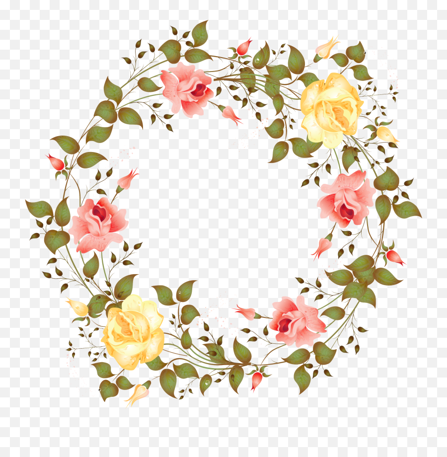 Flower Pattern - Watercolor Roses Rose Png Transparent Emoji,Floral Wreath Transparent Background