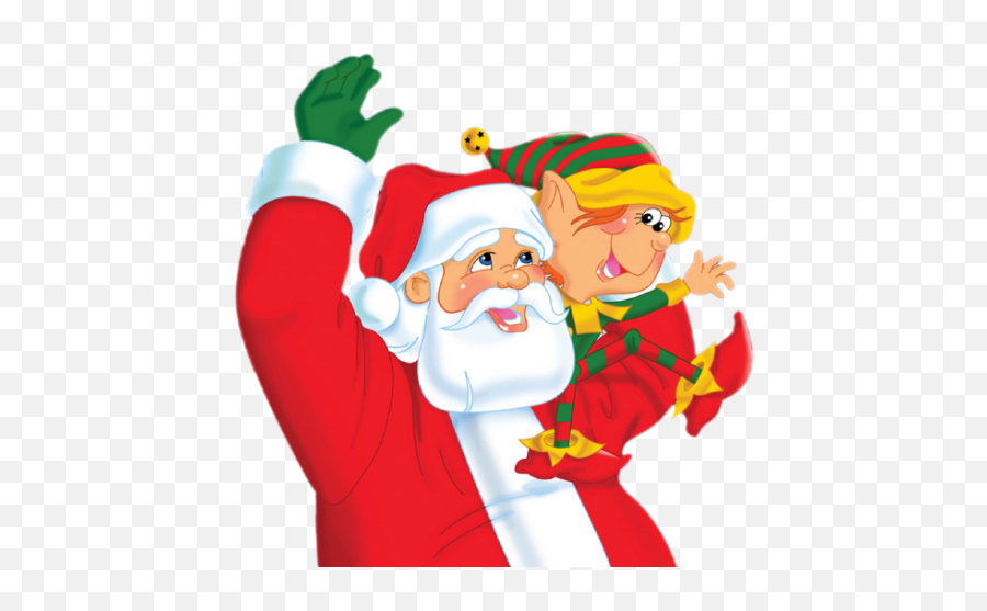 Santa And Elf Png Clipart Elf Clipart Clip Art Santa - Elf With Santa Clipart Emoji,Elf On The Shelf Clipart