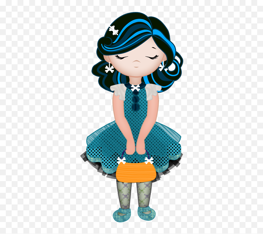 Download Hd Fashion Clipart Child - Halloween Girl Clipart Halloween Girl Clipart Emoji,Fashion Clipart