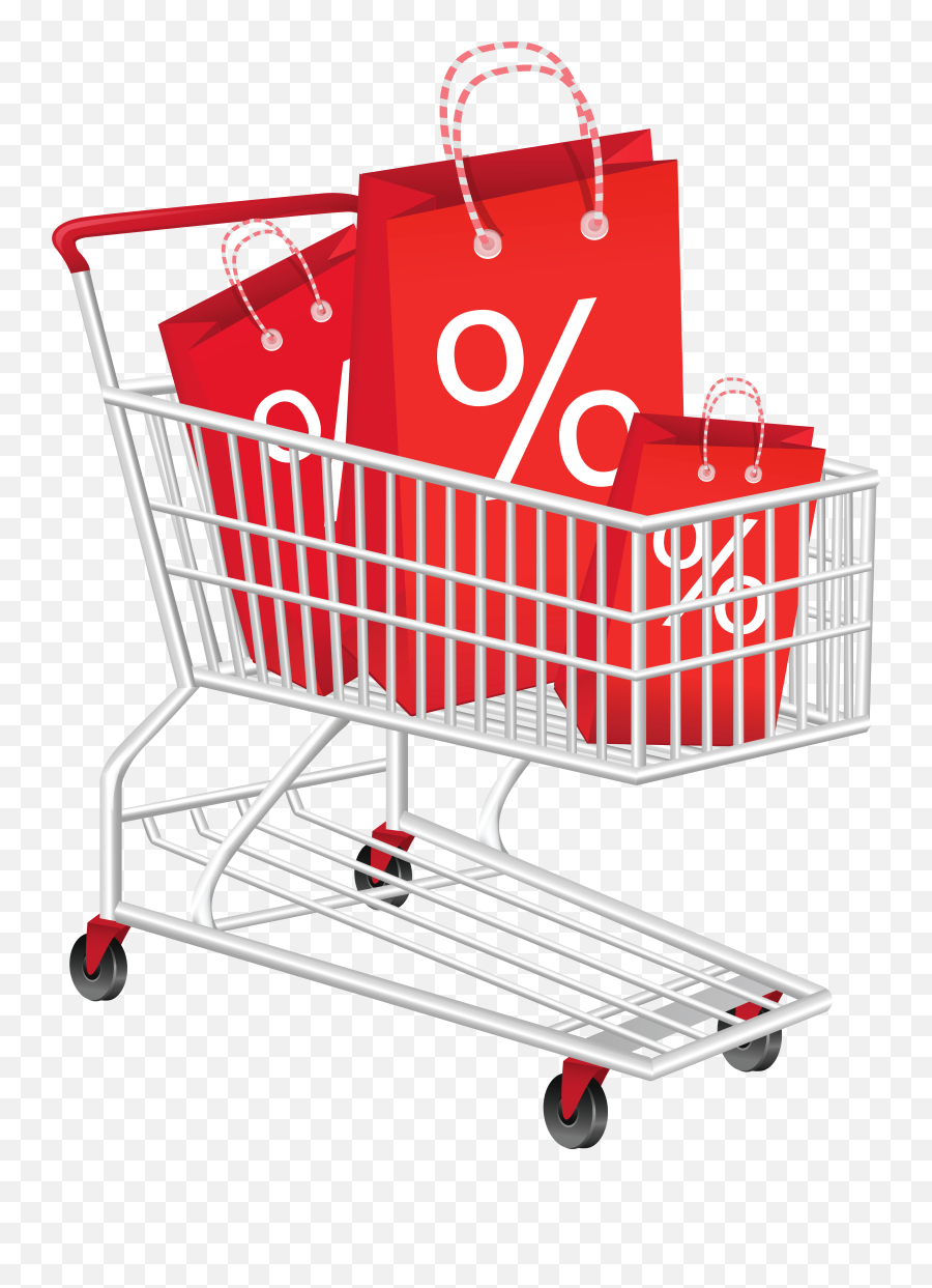 Discount Shopping Cart Clipart Png - Shopping Clipart Png Emoji,Shopping Cart Png