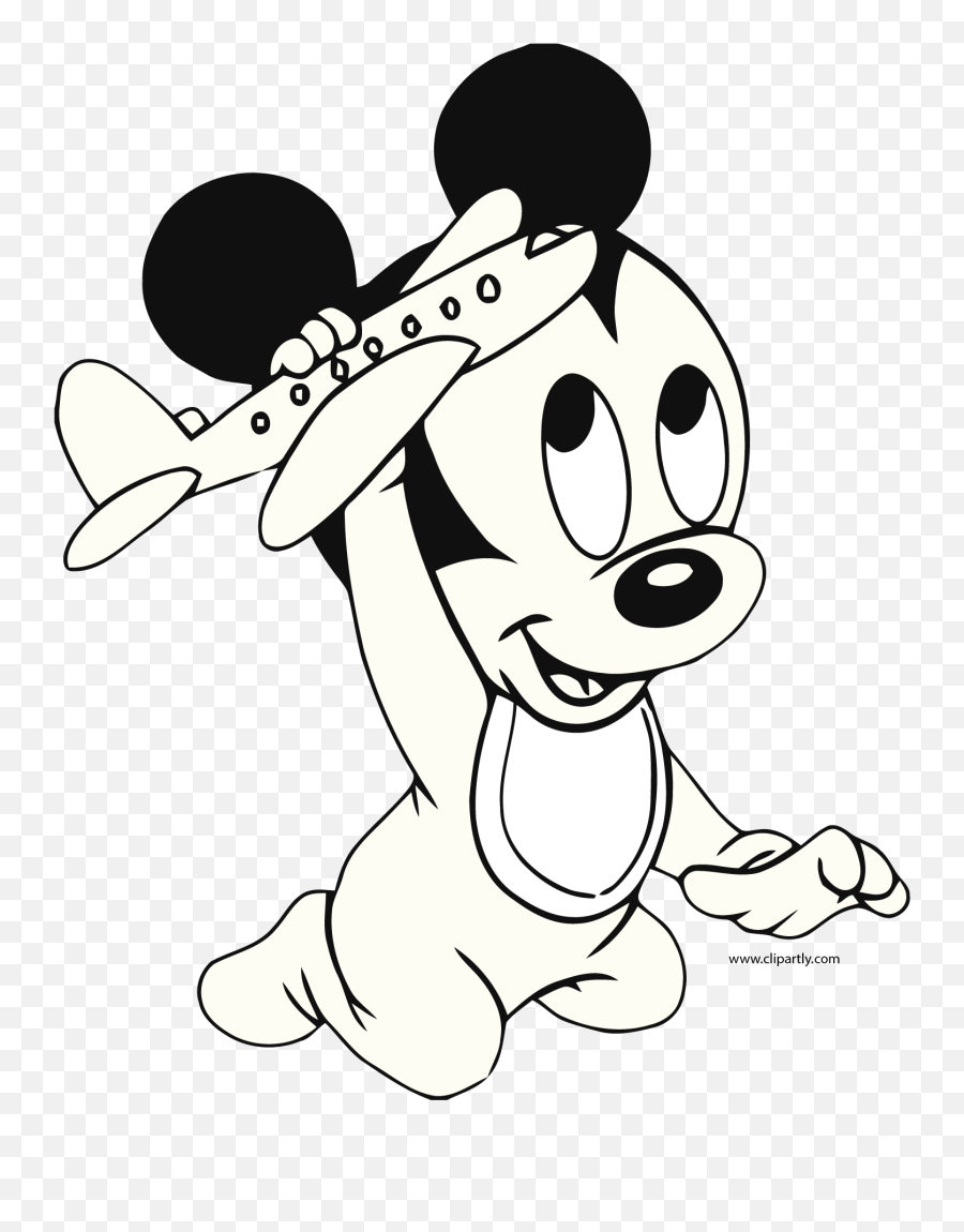 Download Free Disney Baby Mickey Mouse Emoji,Baby Clipart Black And White
