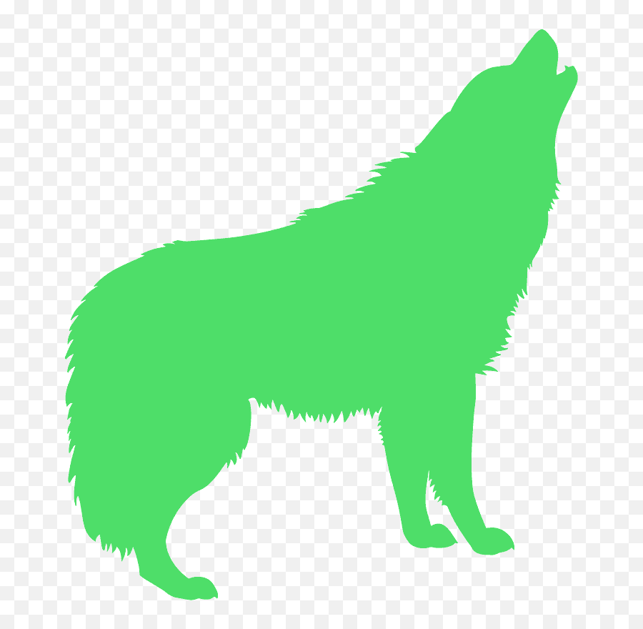 Howling Wolf Silhouette - Howling Silhouette Wolf Transparent Emoji,Wolf Silhouette Png