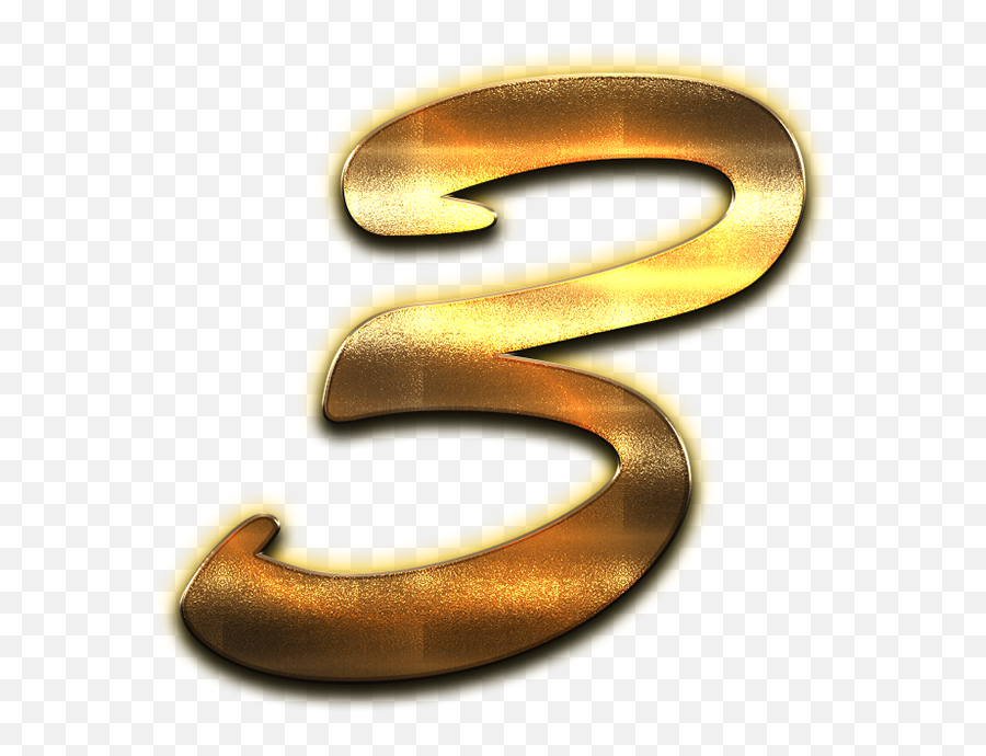 Download 3 Number Golden Png Png Image With No Background - 3 Number Golden Png Emoji,Number 3 Png