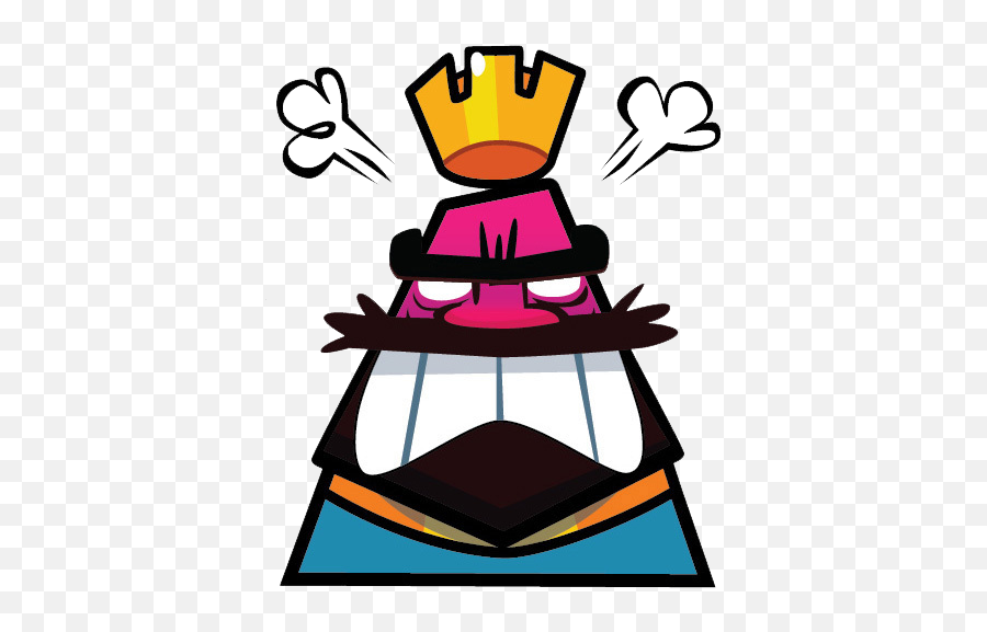 Download Angry Face - Clash Royale Emojis Gif Png Image With Clash Royale Angry King Png,Mad Emoji Png