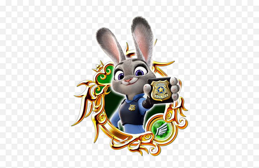 Judy Hopps - Kingdom Hearts Key Art Emoji,Zootopia Logo