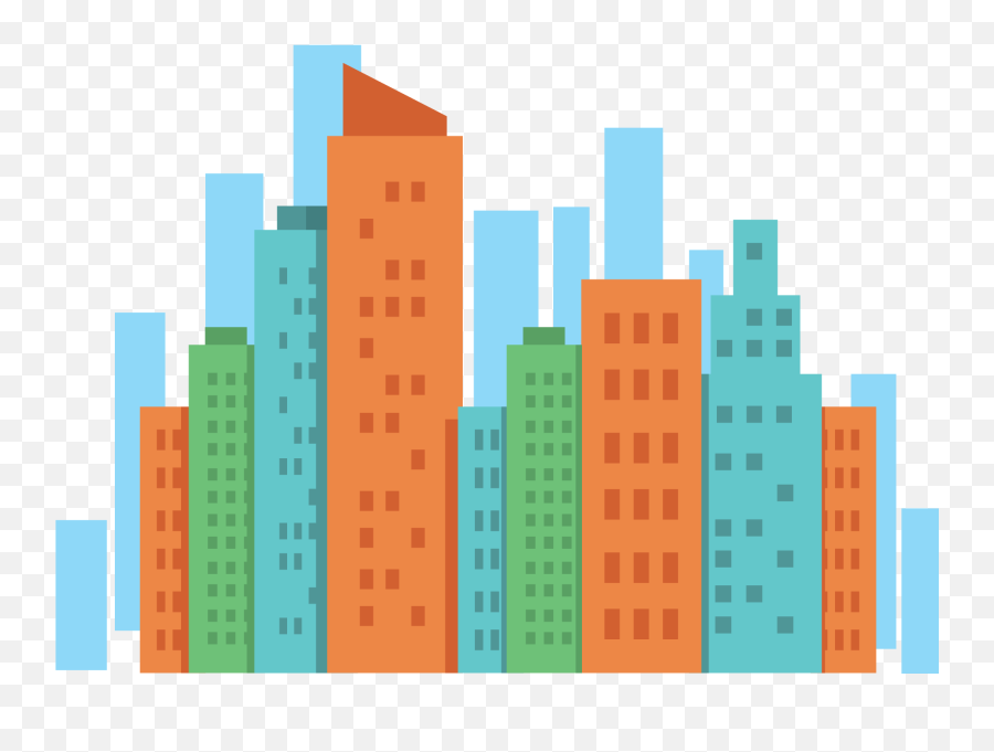Download Building City Buildings Vector - Building City Vector Png Emoji,City Buildings Png