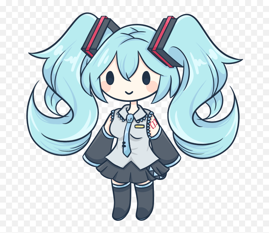 I Did A Cute Miku Chibi And Thought It Belonged Here Vocaloid Emoji,Miku Transparent