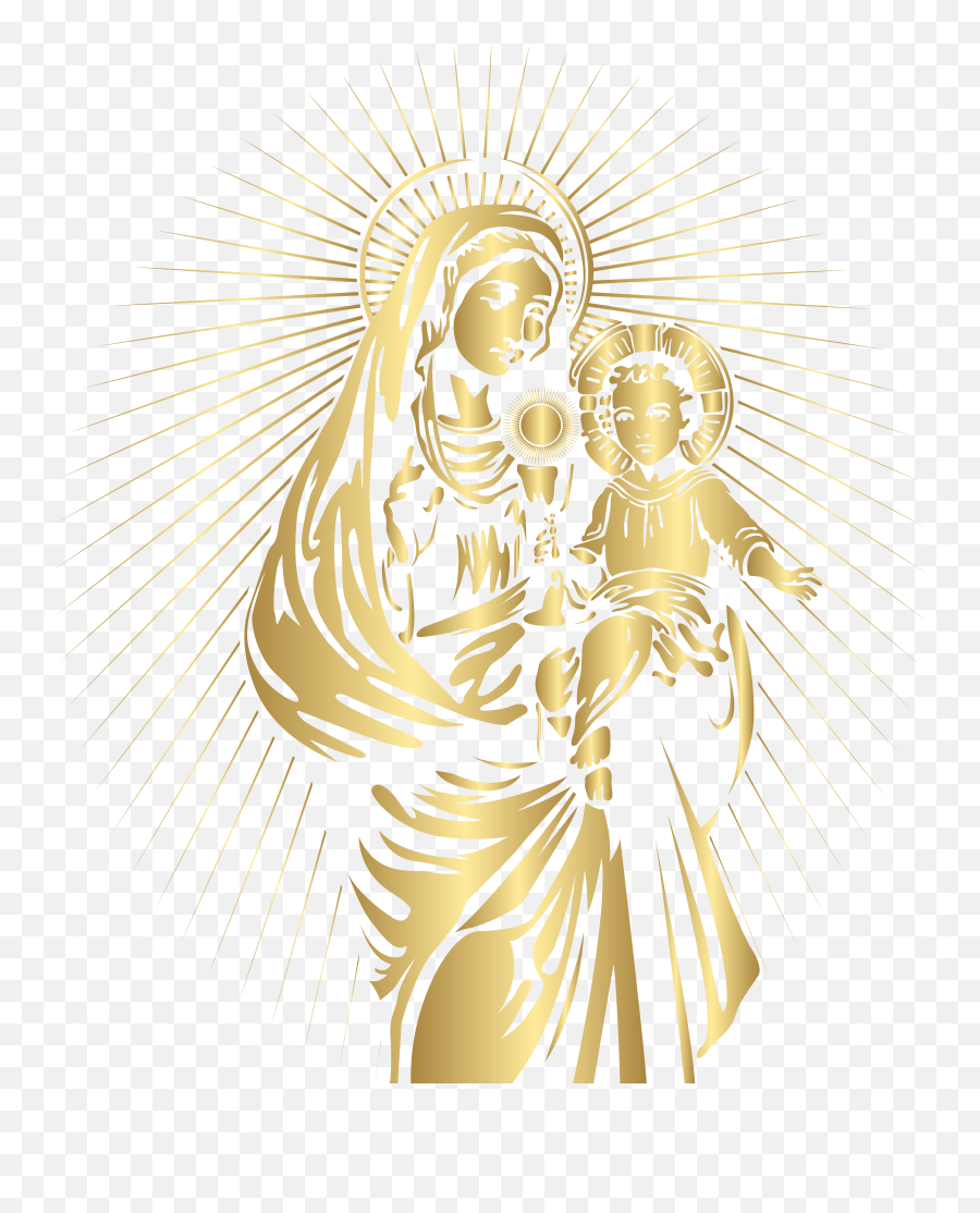 Blessed Virgin Mary And Baby Jesus Png Clip Art - Mother Emoji,Mary Poppins Clipart