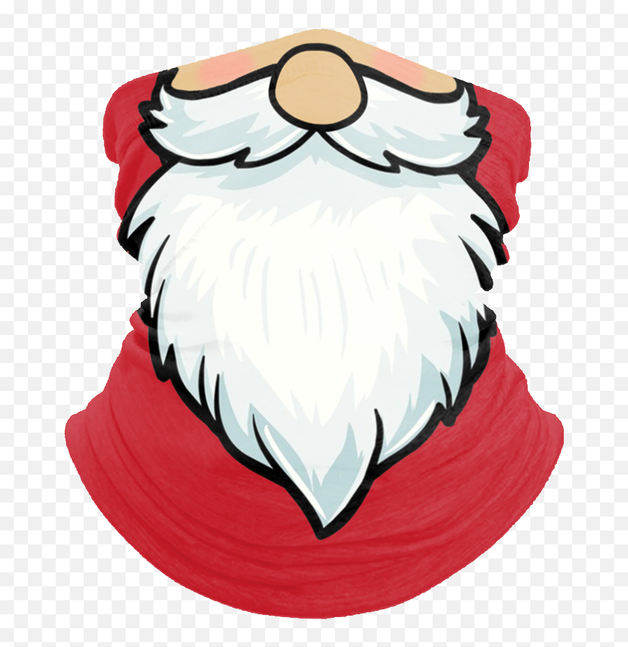 Santa Neck Gaiter Emoji,Santa Beard Transparent Background