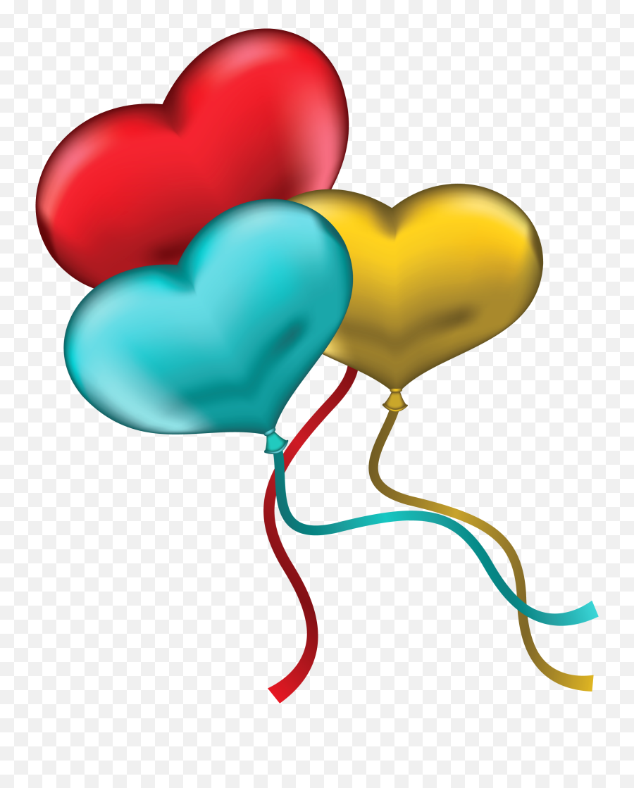 Library Of Birthday Heart Balloon - Heart Balloons Free Clipart Emoji,Birthday Balloons Clipart