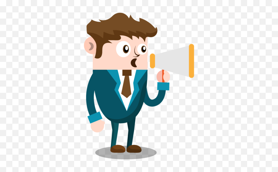 Business Man With Megaphone Business People Man - Persona Emoji,Megaphone Clipart Png