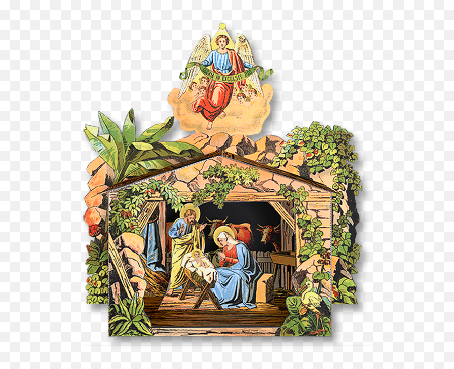 Paper Model Kiosk Nativity Transparent Cartoon - Jingfm Religion Emoji,Manger Clipart