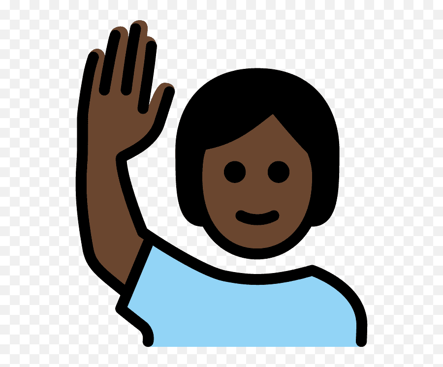 Person Raising Hand Emoji Clipart Free Download Transparent,Raising Hands Clipart