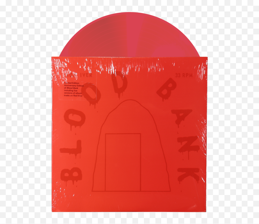 Bon Iver - Blood Bank Ep Vinyl Record 10th Anniversary Limited Edition Red Vinyl Emoji,Bon Iver Logo