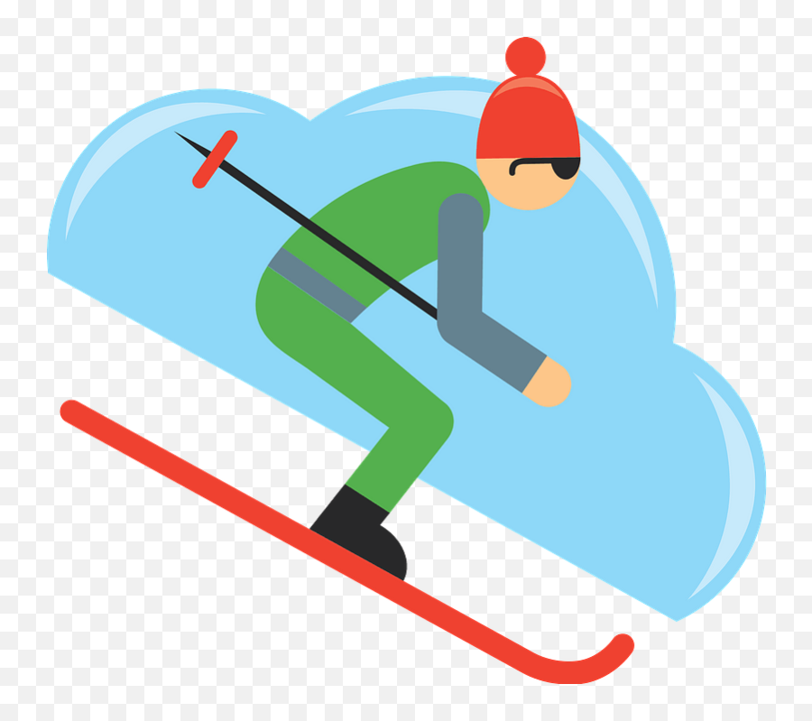 Skier Clipart - Ski Emoji,Skiing Clipart