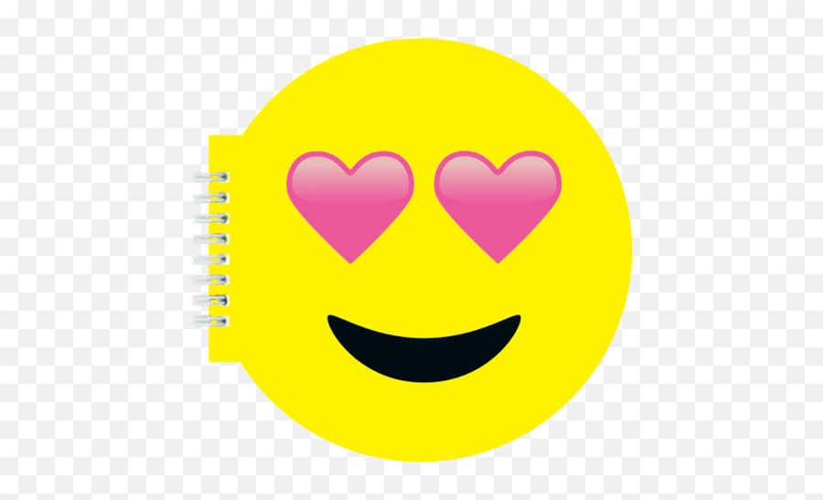 Heart Eyes Emoticon Notebook - Notebook Cover Of Emoji,Heart Eyes Emoji Png